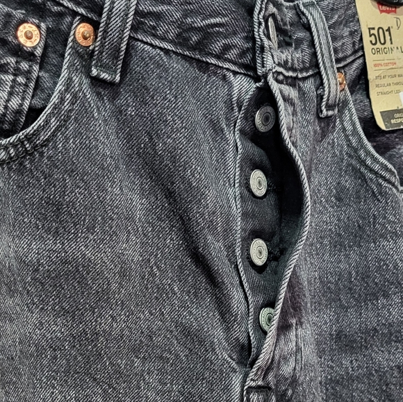 Levi's Strauss & Co Men's NWT 501 Original Fit Black Jeans Size 32X32 - Picture 3 of 12